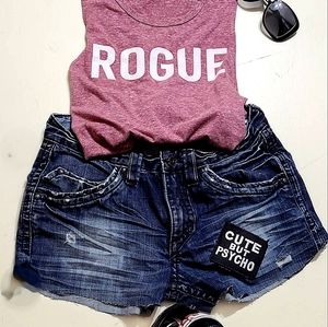 Express Rocco Distressed Jean Shorts
